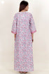 60’s Cotton Zipper Kaftan In Floral Print