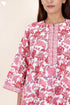60’s Cotton Zipper Kaftan In Floral Print