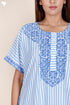 60’s Cotton Short Sleeve Kaftan In Graphic Block Print