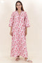 60’s Cotton Full Sleeved Kaftan In Floral Print