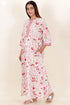 60’s Cotton Full Sleeved Kaftan In Floral Print