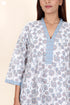 60’s Cotton Full Sleeved Kaftan In Floral Print