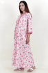 60’s Cotton Full Sleeved Kaftan In Floral Print