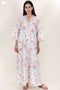 60’s Cotton Full Sleeved Kaftan In Floral Print