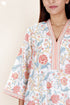 60’s Cotton Full Sleeved Kaftan In Floral Print