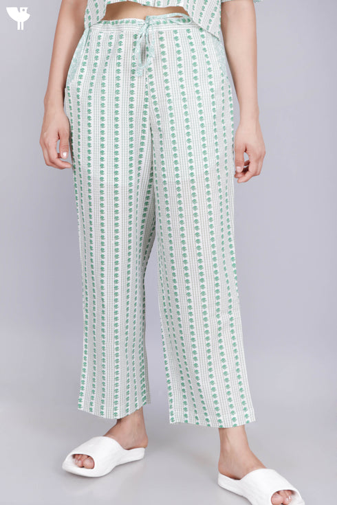 Cambric Cotton Pants With Elasticated Waist Band