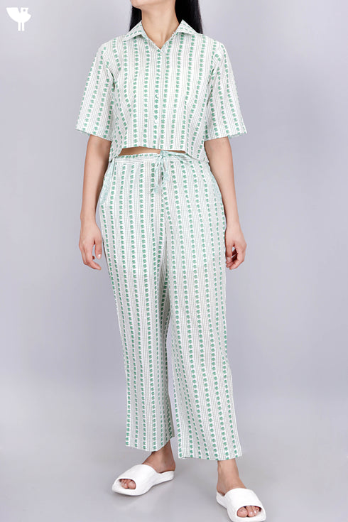 Cambric Cotton Pants With Elasticated Waist Band