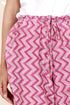 Cotton Silk Pant In Zigzag Block Print