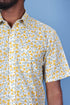 Slim Fit Cambric Cotton Men’s Half Sleeved Shirt In Floral Print