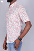 Slim Fit Cambric Cotton Men’s Half Sleeved Shirt In Floral Print