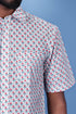 Slim Fit Cambric Cotton Men’s Half Sleeved Shirt In Floral Print
