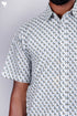 Slim Fit Cambric Cotton Men’s Half Sleeved Shirt In Floral Print