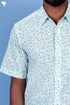 Slim Fit Cambric Cotton Men’s Half Sleeved Shirt In Floral Print