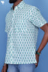 Regular Fit Cambric Cotton Men’s Half Sleeved Shirt In Floral Block Print