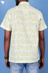 Regular Fit Cambric Cotton Men’s Half Sleeved Shirt In Graphic Block Print