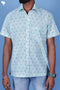 Regular Fit Cambric Cotton Men’s Half Sleeved Shirt In Graphic Block Print
