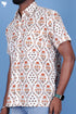 Regular Fit Cambric Cotton Men’s Half Sleeved Shirt In Block Print