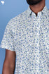 Regular Fit Cambric Cotton Men’s Half Sleeved Shirt In Floral Print
