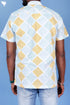 Regular Fit Cambric Cotton Men’s Half Sleeved Shirt In Graphic Block Print