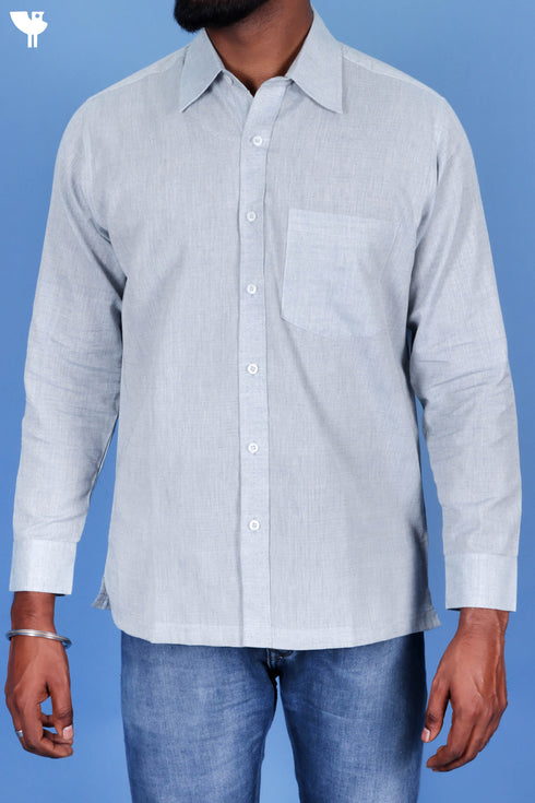 Regular Fit Khaadi Cotton Men’s Full Sleeved Shirt