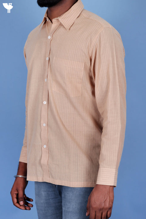 Regular Fit Khaadi Cotton Men’s Full Sleeved Shirt