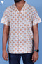 Blended Cotton Men’s Bush Shirt In Block Print