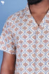 Blended Cotton Men’s Bush Shirt In Block Print