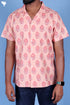 Blended Cotton Men’s Bush Shirt In Block Print