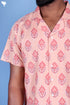 Blended Cotton Men’s Bush Shirt In Block Print