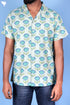 Blended Cotton Men’s Bush Shirt In Block Print