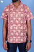 Blended Cotton Men’s Bush Shirt In Block Print