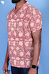 Blended Cotton Men’s Bush Shirt In Block Print
