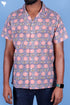 Blended Cotton Men’s Bush Shirt In Block Print