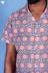 Blended Cotton Men’s Bush Shirt In Block Print
