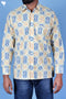 Regular Fit Cotton Men’s Full Sleeved Shirt In Block Print
