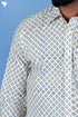 Regular Fit Cotton Men’s Full Sleeved Shirt In Block Print