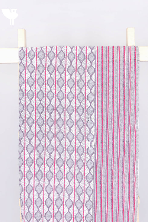 Cambric Cotton Two Piece Dress Material in Graphic Print