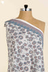 Cambric Cotton In Lilac An Sapphire Blue Floral Print