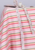 Cambric Cotton In Fine Striped Print