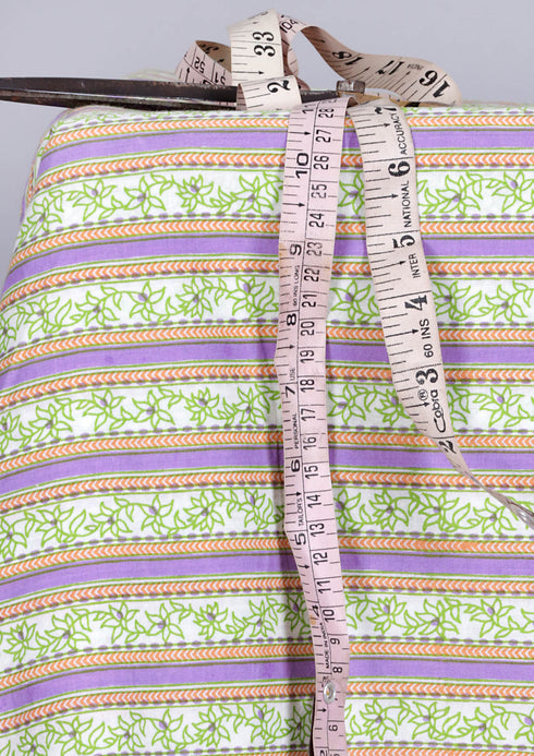 Cambric Cotton In Striped Print