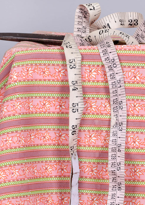 Cambric Cotton In Striped Print