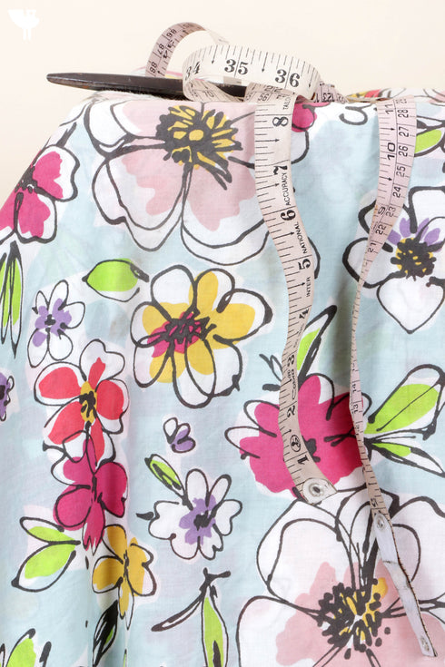 Cambric Cotton In Floral Print