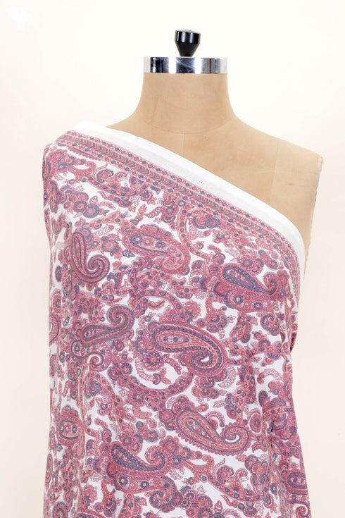 Cambric Cotton In Paisley Print