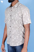 Regular Fit Shirt Cotton Men’s Half Sleeved Shirt In Block Print