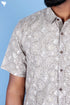 Regular Fit Shirt Cotton Men’s Half Sleeved Shirt In Block Print