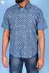 Regular Fit Shirt Cotton Men’s Half Sleeved Shirt In Block Print