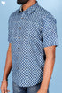 Regular Fit Shirt Cotton Men’s Half Sleeved Shirt In Block Print