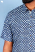Regular Fit Shirt Cotton Men’s Half Sleeved Shirt In Block Print
