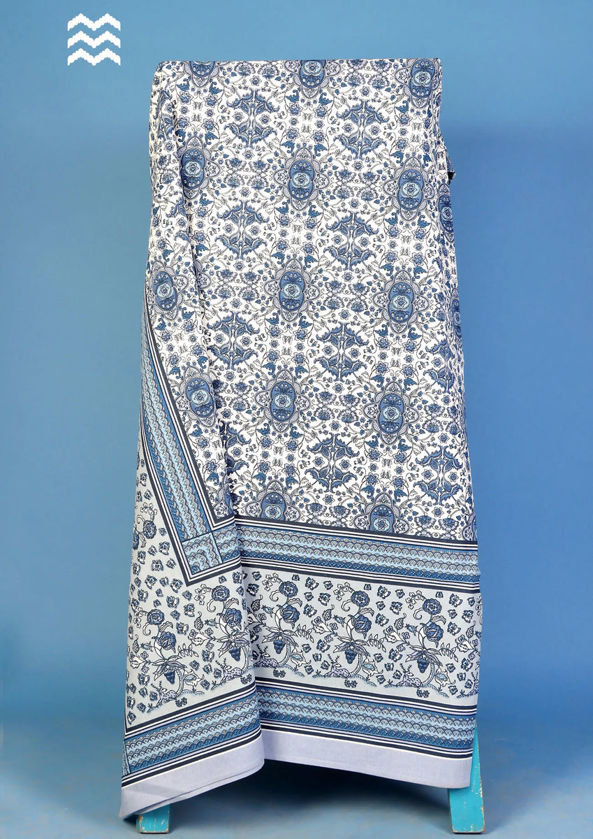 20s Cotton Bed Cover In Floral Print