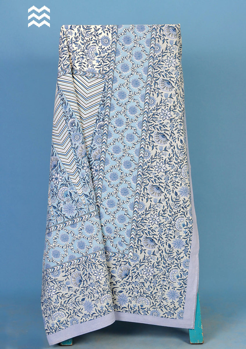 20s Cotton Bed Cover In Floral Print